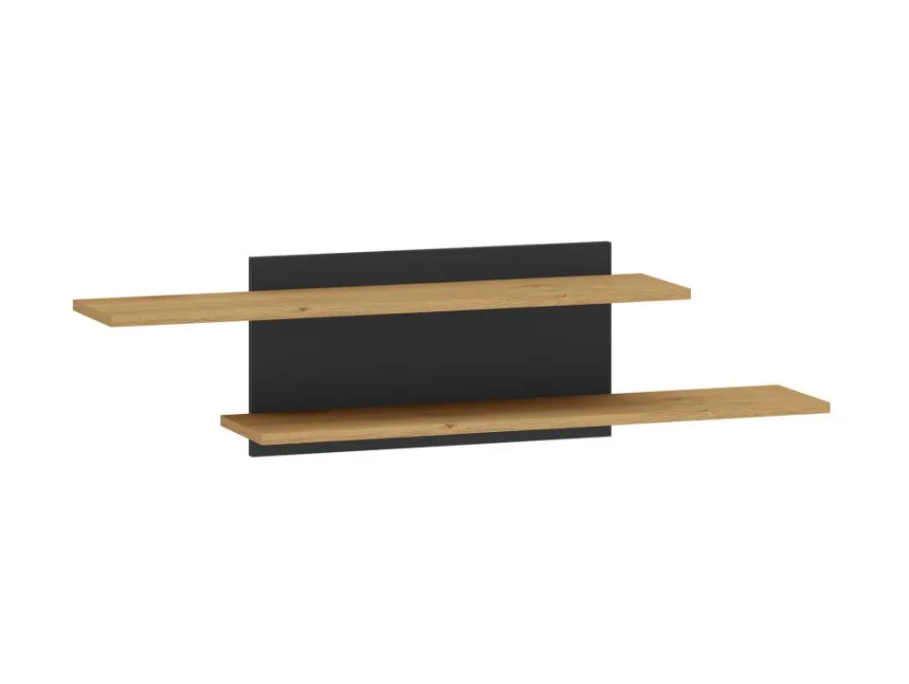 ML Meble Półki*MODESTO 08 dąb stylowy/czarny - półka