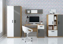 Dzieci ML Meble Biurka Do Pokoju Młodzieżowego|Krzesła Do Biurka Do Pokoju Dziecięcego*Młodzieżowe biurko z szuflada i szafką FINI 08