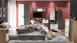 Dzieci ML Meble Biurka Do Pokoju Młodzieżowego|Krzesła Do Biurka Do Pokoju Dziecięcego*Młodzieżowe biurko z szuflada i szafką FINI 08