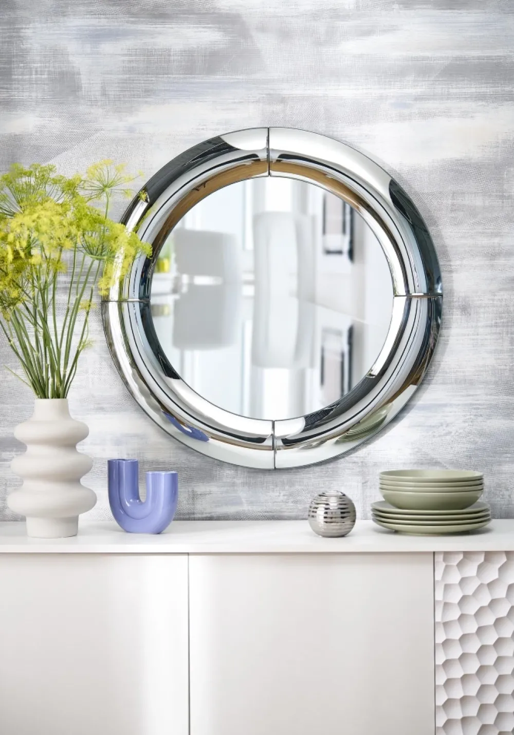 Halmar Lustra*MOON lustro ścienne, srebrny (1p=1szt)1 sztuka