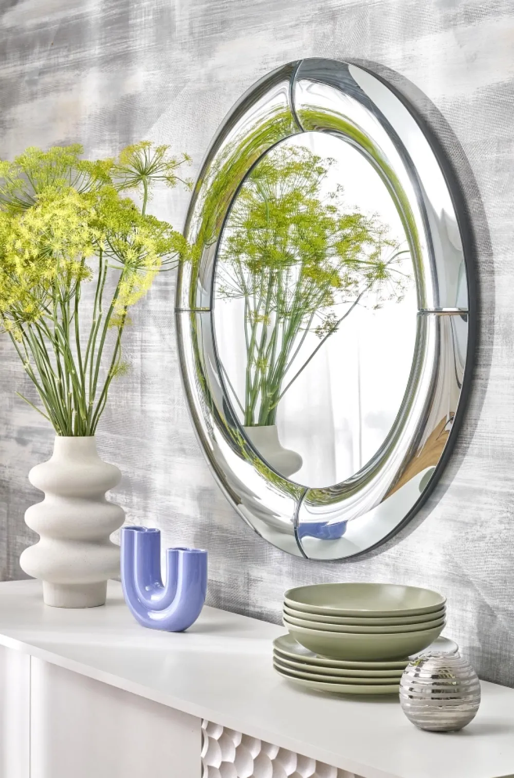 Halmar Lustra*MOON lustro ścienne, srebrny (1p=1szt)1 sztuka