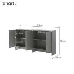 Lenart Tapczany|Nadstawki Do Półkotapczanu*NADSTAWKA BC-11 DO PÓŁKOTAPCZANU POZIOMEGO GRAFITOWA BED CONCEPT