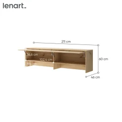 Lenart Tapczany|Nadstawki Do Półkotapczanu*NADSTAWKA BC-09 DO PÓŁKOTAPCZANU POZIOMEGO DĄB ARTISAN BED CONCEPT