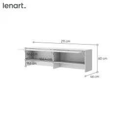 Lenart Tapczany|Nadstawki Do Półkotapczanu*NADSTAWKA BC-09 DO PÓŁKOTAPCZANU POZIOMEGO BIAŁY / BIAŁY POŁYSK BED CONCEPT