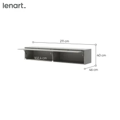 Lenart Tapczany|Nadstawki Do Półkotapczanu*NADSTAWKA BC-15 DO PÓŁKOTAPCZANU POZIOMEGO SZARA BED CONCEPT