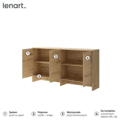Lenart Tapczany|Nadstawki Do Półkotapczanu*NADSTAWKA BC-11 DO PÓŁKOTAPCZANU POZIOMEGO DĄB ARTISAN BED CONCEPT