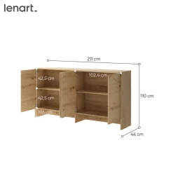 Lenart Tapczany|Nadstawki Do Półkotapczanu*NADSTAWKA BC-11 DO PÓŁKOTAPCZANU POZIOMEGO DĄB ARTISAN BED CONCEPT