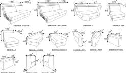 Libro Narożniki Do Salonu|Narożniki*Narożnik modułowy z funkcją spania i pojemnikiem Emonda