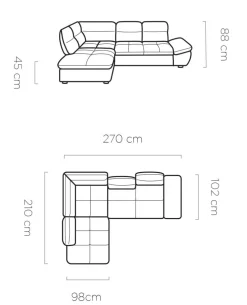 Wersal Narożniki Do Salonu|Narożniki*Narożnik rozkładany z pojemnikiem Galiano L