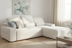 Bogart Narożniki*Narożnik Tulia Mini z elektrycznie wysuwanym siedziskiem / strona prawa / Sierra 741 + Uni 8005