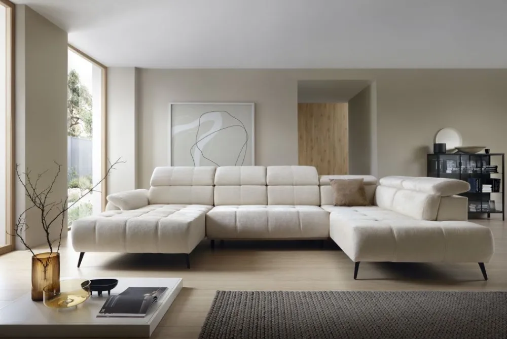 Puszman Kanapy I Sofy Do Salonu|Narożniki*Narożnik z elektrycznie wysuwanym siedziskiem Genova III