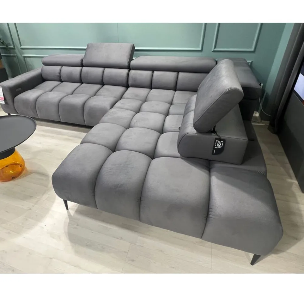 Wersal Narożniki Do Salonu|Narożniki*Narożnik z elektrycznym wysuwem siedziska Plaza L grafitowy Solar 96