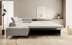 Wersal Narożniki Do Salonu|Narożniki*Narożnik z funkcją spania 140x197 i pojemnikiem Gandi Corner Ontario 16 - szary