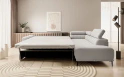 Wersal Narożniki Do Salonu|Narożniki*Narożnik z funkcją spania 140x197 i pojemnikiem Gandi Corner Ontario 16 szary