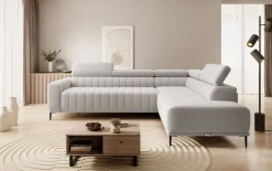 Wersal Narożniki Do Salonu|Narożniki*Narożnik z funkcją spania 140x197 i pojemnikiem Gandi Corner Ontario 16 szary