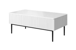 Bogart Stoliki Kawowe I Ławy*NICOLE ŁAWA 120 2SZ - biały mat / czarny stelaż