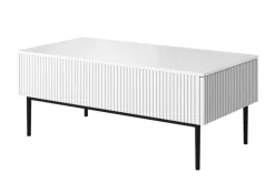 Bogart Stoliki Kawowe I Ławy*NICOLE ŁAWA 120 2SZ - biały mat / czarny stelaż