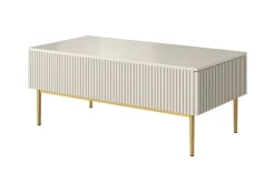 Bogart Stoliki Kawowe I Ławy*NICOLE ŁAWA 120 2SZ - cashmere / złoty stelaż