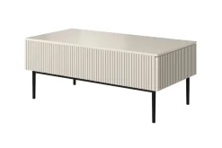 Bogart Stoliki Kawowe I Ławy*NICOLE ŁAWA 120 2SZ - cashmere / czarny stelaż