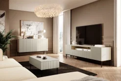 Bogart Stoliki Kawowe I Ławy*NICOLE ŁAWA 120 2SZ - cashmere / czarny stelaż