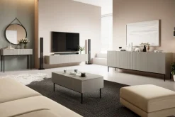 Bogart Stoliki Kawowe I Ławy*NICOLE ŁAWA 120 2SZ - cashmere / czarny stelaż