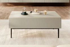 Bogart Stoliki Kawowe I Ławy*NICOLE ŁAWA 120 2SZ - cashmere / czarny stelaż