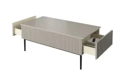 Bogart Stoliki Kawowe I Ławy*NICOLE ŁAWA 120 2SZ - cashmere / czarny stelaż