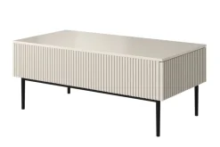 Bogart Stoliki Kawowe I Ławy*NICOLE ŁAWA 120 2SZ - cashmere / czarny stelaż