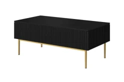 Bogart Stoliki Kawowe I Ławy*NICOLE ŁAWA 120 2SZ - czarny mat / złoty stelaż