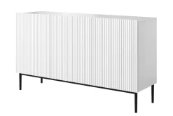 Bogart Komody*NICOLE KOMODA 150 3D - biały mat / czarny stelaż