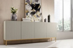 Bogart Komody*NICOLE KOMODA 200 4D - cashmere / złoty stelaż