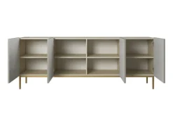 Bogart Komody*NICOLE KOMODA 200 4D - cashmere / złoty stelaż