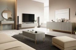 Bogart Komody*NICOLE KOMODA 200 4D - cashmere / złoty stelaż