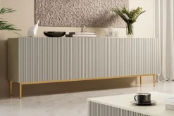 Bogart Komody*NICOLE KOMODA 200 4D - cashmere / złoty stelaż