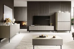 Bogart Komody*NICOLE KOMODA 200 4D - cashmere / czarny stelaż