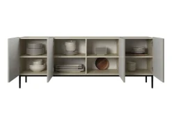 Bogart Komody*NICOLE KOMODA 200 4D - cashmere / czarny stelaż