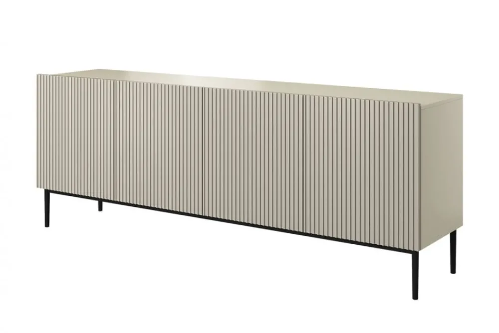 Bogart Komody*NICOLE KOMODA 200 4D - cashmere / czarny stelaż