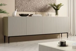 Bogart Komody*NICOLE KOMODA 200 4D - cashmere / czarny stelaż