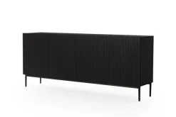 Bogart Komody*NICOLE KOMODA 200 4D - czarny mat / czarny stelaż