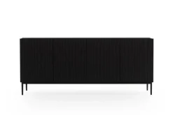 Bogart Komody*NICOLE KOMODA 200 4D - czarny mat / czarny stelaż