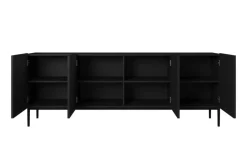 Bogart Komody*NICOLE KOMODA 200 4D - czarny mat / czarny stelaż