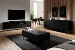 Bogart Komody*NICOLE KOMODA 200 4D - czarny mat / czarny stelaż