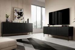 Bogart Komody*NICOLE KOMODA 200 4D - czarny mat / czarny stelaż