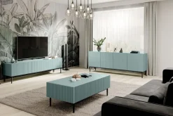 Bogart Komody*NICOLE KOMODA 200 4D - fjord / czarny stelaż