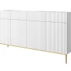 Bogart Komody*NICOLE KOMODA 200 4D4SZ - biały mat / złoty stelaż