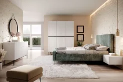 Bogart Komody*NICOLE KOMODA 150 2D3SZ - biały mat / czarny stelaż