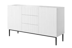 Bogart Komody*NICOLE KOMODA 150 2D3SZ - biały mat / czarny stelaż