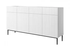 Bogart Komody*NICOLE KOMODA 200 4D4SZ - biały mat / czarny stelaż