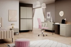 Bogart Komody*NICOLE KOMODA 150 2D3SZ - cashmere / czarny stelaż