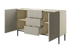 Bogart Komody*NICOLE KOMODA 150 2D3SZ - cashmere / czarny stelaż